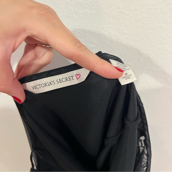 Victoria’s Secret Y2K Vintage Nightgown Slip Dress Satin Black Size Medium - Picture 3 of 3